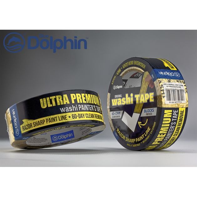 Малярная лента Blue Dolphin 48мм х 50м, рисовая бумага, фото  | SNABZHENIE.com.ua