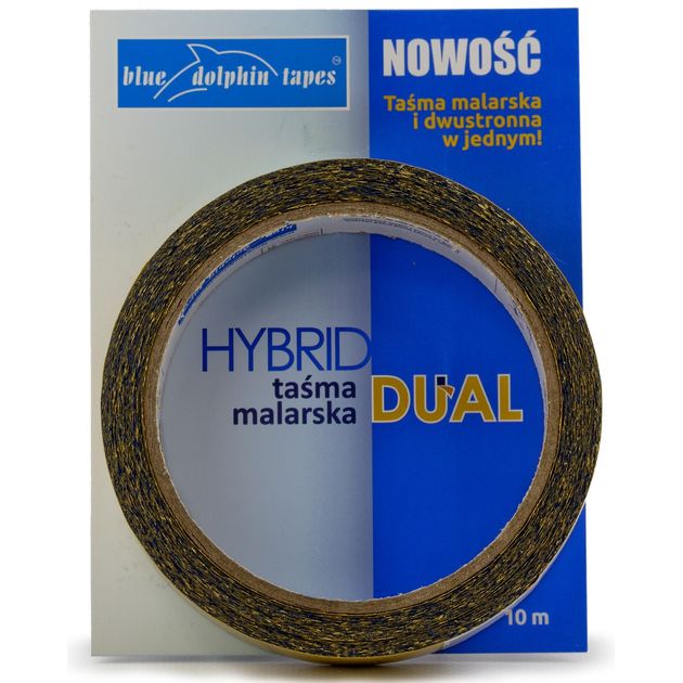 Двосторонній малярний скотч Blue Dolphin HYBRID DUAL 19 мм х 10 м (14 днів), фото , зображення 3 | SNABZHENIE.com.ua Двосторонній малярний скотч Blue Dolphin HYBRID DUAL 19 мм х 10 м (14 днів), фото , зображення 3 | SNABZHENIE.com.ua