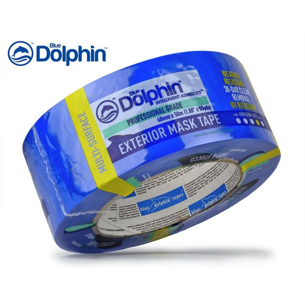 Малярна стрічка ПВХ 48мм х 50м Blue Dolphin TARP&STUCCO синя (30 днів), фото , зображення 5 | SNABZHENIE.com.ua Малярна стрічка ПВХ 48мм х 50м Blue Dolphin TARP&STUCCO синя (30 днів), фото , зображення 5 | SNABZHENIE.com.ua