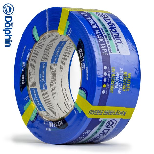 Малярна стрічка ПВХ 48мм х 50м Blue Dolphin TARP&STUCCO синя (30 днів), фото , зображення 8 | SNABZHENIE.com.ua Малярна стрічка ПВХ 48мм х 50м Blue Dolphin TARP&STUCCO синя (30 днів), фото , зображення 8 | SNABZHENIE.com.ua