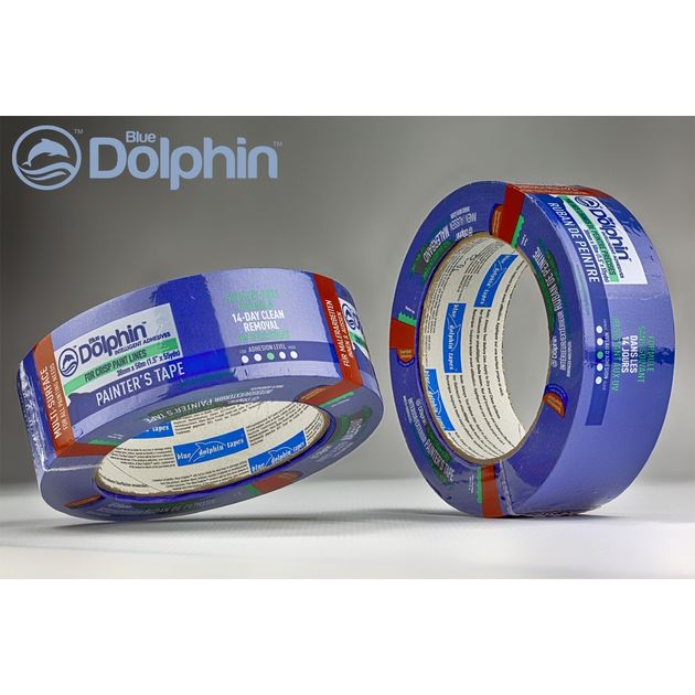 Малярная лента 38мм х 50м Blue Dolphin Special Blue синяя, фото  | SNABZHENIE.com.ua