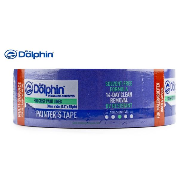 Малярная лента 38мм х 50м Blue Dolphin Special Blue синяя, фото , изображение 2 | SNABZHENIE.com.ua Малярная лента 38мм х 50м Blue Dolphin Special Blue синяя, фото , изображение 2 | SNABZHENIE.com.ua