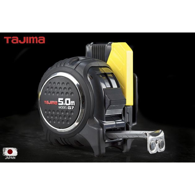 Рулетка TAJIMA 5м x 25мм G7 LOCK магнитная, ударопрочная, фото  | SNABZHENIE.com.ua