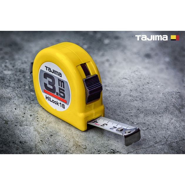 Рулетка строительная TAJIMA HI LOCK L16-35, 3,5м x 16мм, фото , изображение 2 | SNABZHENIE.com.ua Рулетка строительная TAJIMA HI LOCK L16-35, 3,5м x 16мм, фото , изображение 2 | SNABZHENIE.com.ua