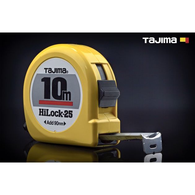 Рулетка строительная TAJIMA HI LOCK L25-100, 10м x 25мм, фото  | SNABZHENIE.com.ua