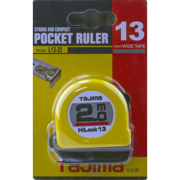 Рулетка строительная TAJIMA HI LOCK 2м х 13мм, фото , изображение 9 | SNABZHENIE.com.ua Рулетка строительная TAJIMA HI LOCK 2м х 13мм, фото , изображение 9 | SNABZHENIE.com.ua