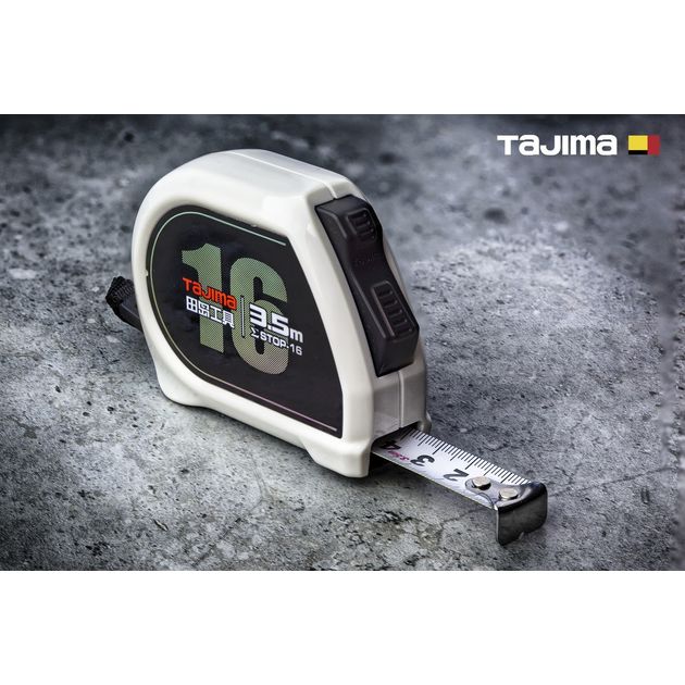 Рулетка TAJIMA 3,5м х 16мм с автостопом, усиленная, Япония, фото , изображение 2 | SNABZHENIE.com.ua Рулетка TAJIMA 3,5м х 16мм с автостопом, усиленная, Япония, фото , изображение 2 | SNABZHENIE.com.ua