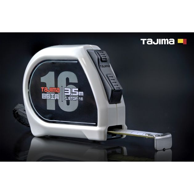 Рулетка будівельна 3,5м х 16мм TAJIMA (Японія) SIGMA автостоп посилена стрічка, фото  | SNABZHENIE.com.ua