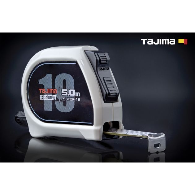 Рулетка TAJIMA 5м х 19мм SIGMA автостоп, фото  | SNABZHENIE.com.ua