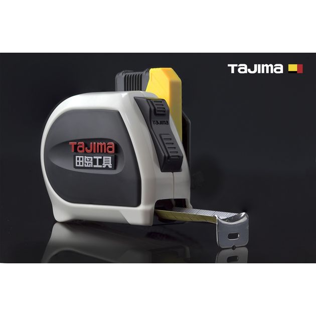 Рулетка TAJIMA 5м х 25мм с автостопом и держателем на пояс, фото  | SNABZHENIE.com.ua