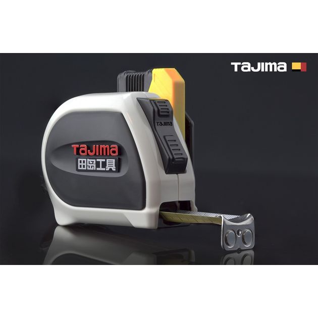 Рулетка строительная TAJIMA 5м х 25мм с автостопом и магнитом, фото  | SNABZHENIE.com.ua