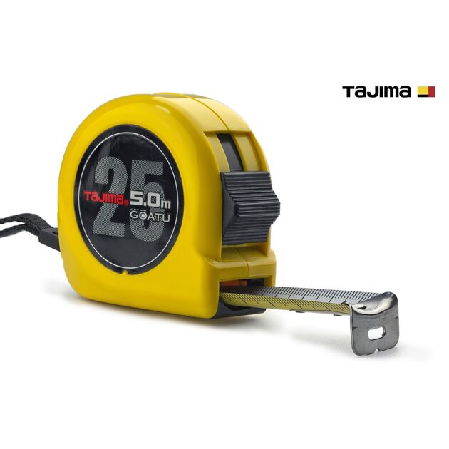 Рулетка TAJIMA GOATU HI LOCK 5м х 25мм, усиленная, Япония, фото , изображение 3 | SNABZHENIE.com.ua Рулетка TAJIMA GOATU HI LOCK 5м х 25мм, усиленная, Япония, фото , изображение 3 | SNABZHENIE.com.ua