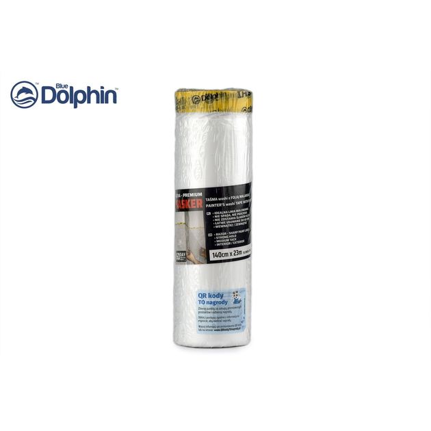 Малярна стрічка з плівкою 140см х 23м Blue Dolphin Masker Washi Ultra Premium, фото , зображення 4 | SNABZHENIE.com.ua Малярна стрічка з плівкою 140см х 23м Blue Dolphin Masker Washi Ultra Premium, фото , зображення 4 | SNABZHENIE.com.ua