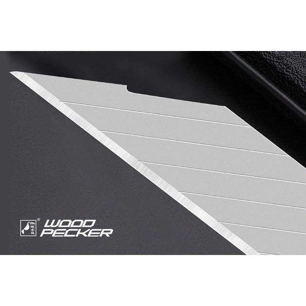 Лезвія для ножа 18мм кут 30° Woodpecker сірі 10шт FD-03, фото , зображення 10 | SNABZHENIE.com.ua Лезвія для ножа 18мм кут 30° Woodpecker сірі 10шт FD-03, фото , зображення 10 | SNABZHENIE.com.ua