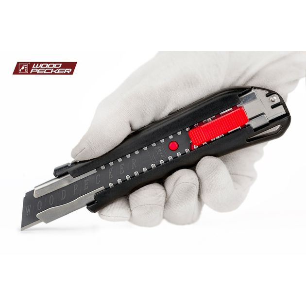 Ніж будівельний 18мм з автофіксатором Woodpecker FD-7810, фото , зображення 10 | SNABZHENIE.com.ua Ніж будівельний 18мм з автофіксатором Woodpecker FD-7810, фото , зображення 10 | SNABZHENIE.com.ua