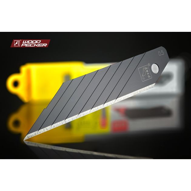 Лезвія для ножа 18мм кут 30° Woodpecker сірі 10шт FD-03, фото , зображення 5 | SNABZHENIE.com.ua Лезвія для ножа 18мм кут 30° Woodpecker сірі 10шт FD-03, фото , зображення 5 | SNABZHENIE.com.ua