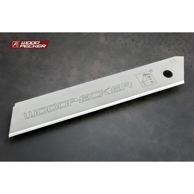 Лезвя для ножа 18мм без сегментів Woodpecker сірі 10шт FD-17, фото  | SNABZHENIE.com.ua