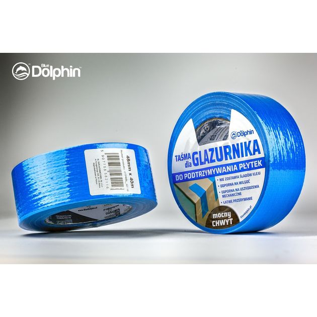 Армированная лента Blue Dolphin 48мм х 40м для плитки, фото  | SNABZHENIE.com.ua