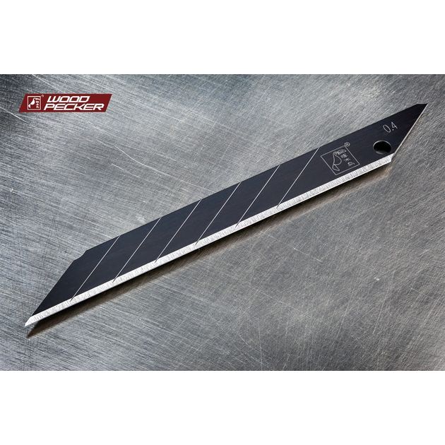 Леза для ножа 9 мм кут 30° Woodpecker чорні ультра гострі 10шт FD-B40A, фото , зображення 3 | SNABZHENIE.com.ua Леза для ножа 9 мм кут 30° Woodpecker чорні ультра гострі 10шт FD-B40A, фото , зображення 3 | SNABZHENIE.com.ua