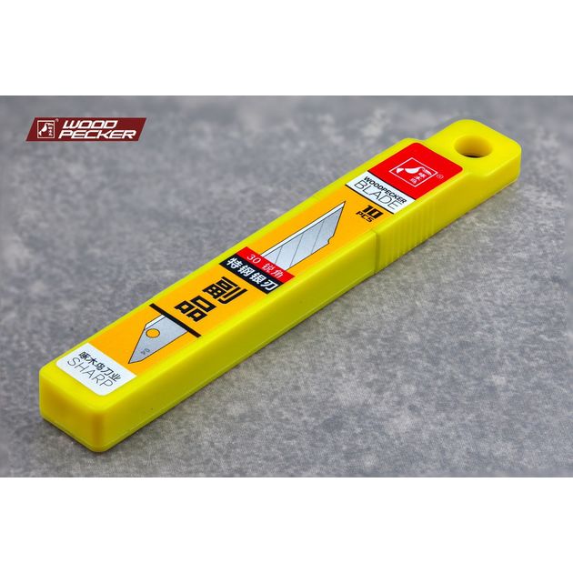 Лезва для ножа 9мм кут 30° Woodpecker сірі 10шт FP-930, фото , зображення 3 | SNABZHENIE.com.ua Лезва для ножа 9мм кут 30° Woodpecker сірі 10шт FP-930, фото , зображення 3 | SNABZHENIE.com.ua