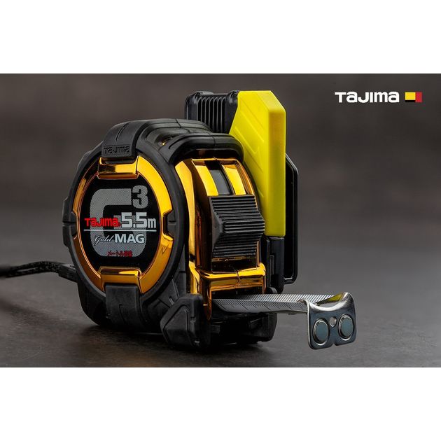 Рулетка TAJIMA 5,5м х 25мм G3 LOCK, магнитная, ударопрочная, фото  | SNABZHENIE.com.ua