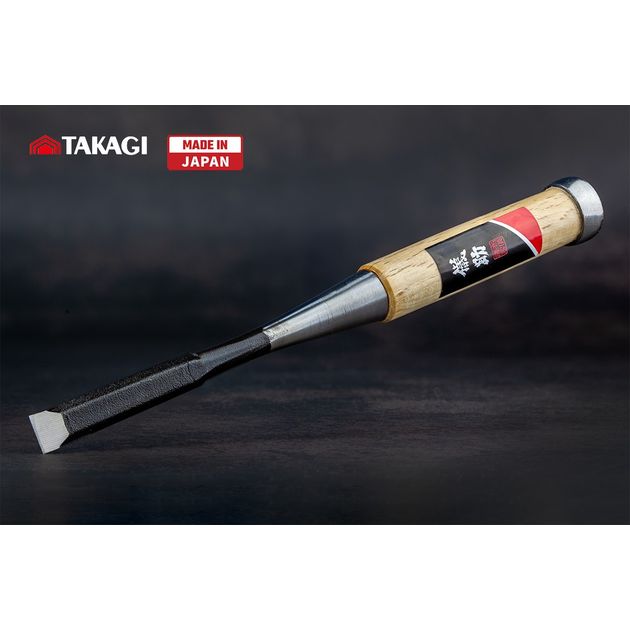 Японская стамеска долото 12 мм TAKAGI GISUKÉ Premium, фото  | SNABZHENIE.com.ua