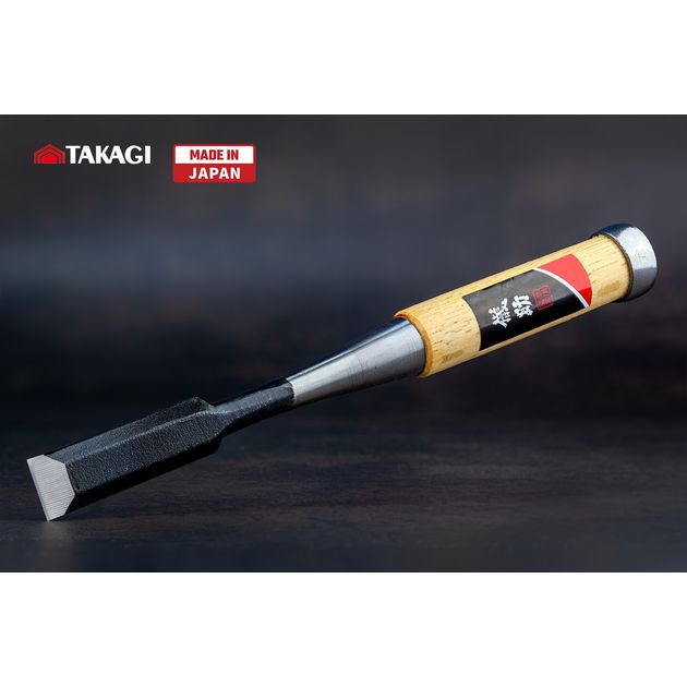 Японская стамеска долото 18 мм TAKAGI GISUKÉ Premium ударная, фото  | SNABZHENIE.com.ua