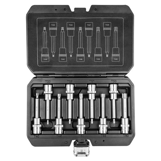 Сменные головки с насадкой Torx 100мм, набор 9 шт. NEO, фото  | SNABZHENIE.com.ua
