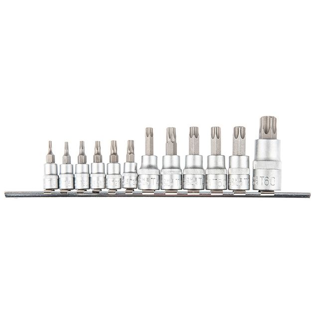 Сменная головка Torx 1/4, 3/8, 1/2, набор 12 шт. TOPEX (39D342), фото  | SNABZHENIE.com.ua