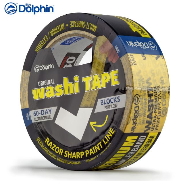 Малярная лента 30мм х 50м Blue Dolphin WASHI XF7, фото  | SNABZHENIE.com.ua