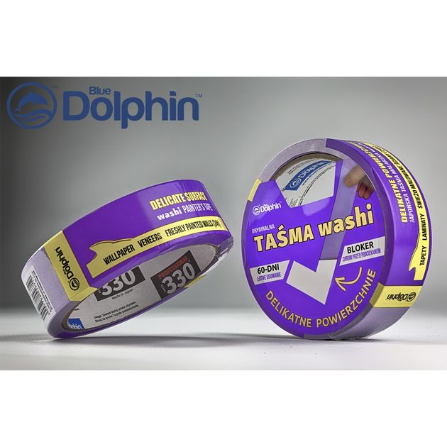 Малярная лента Blue Dolphin Washi 35мм х 25м фиолетовая, фото , изображение 2 | SNABZHENIE.com.ua Малярная лента Blue Dolphin Washi 35мм х 25м фиолетовая, фото , изображение 2 | SNABZHENIE.com.ua