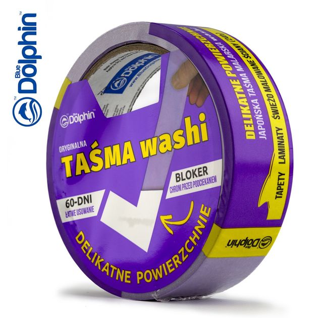 Малярная лента Blue Dolphin Washi 35мм х 25м фиолетовая, фото  | SNABZHENIE.com.ua