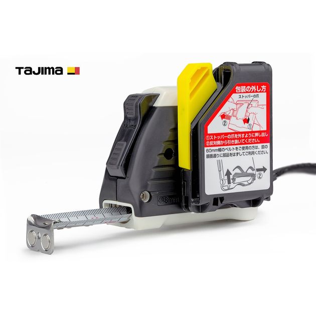 Рулетка TAJIMA 5,5м x 25мм с автостопом и магнитом, фото , изображение 3 | SNABZHENIE.com.ua