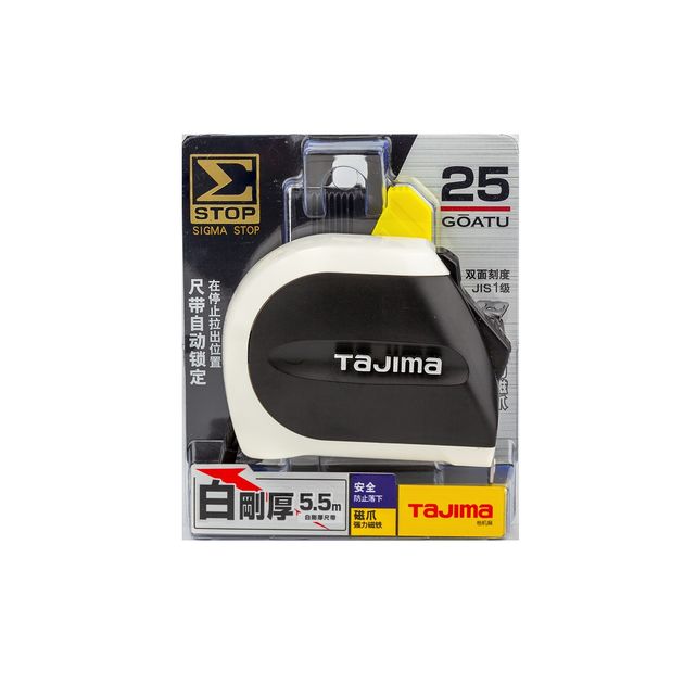 Рулетка TAJIMA 5,5м x 25мм с автостопом и магнитом, фото , изображение 6 | SNABZHENIE.com.ua