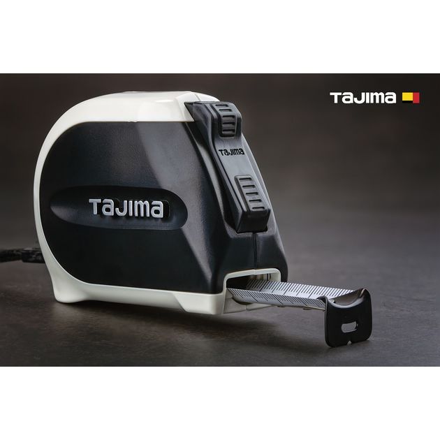 Рулетка TAJIMA 5,5м х 25мм с автостопом, усиленная, Япония, фото  | SNABZHENIE.com.ua
