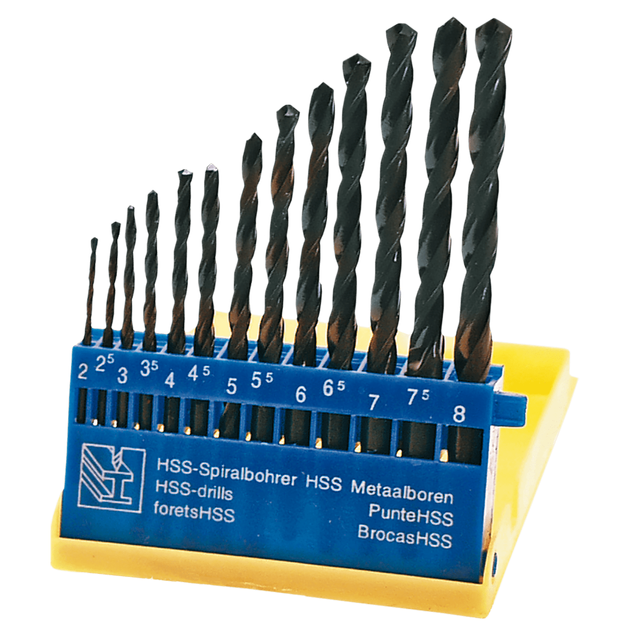 Набор сверл по металлу HSS 2.0-8.0 мм, 13 шт, S4, 60H718, фото  | SNABZHENIE.com.ua