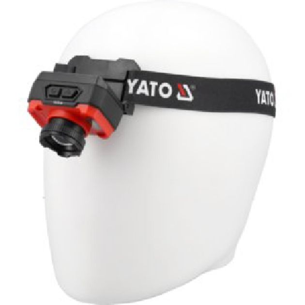 Налобный фонарь YATO, диодный, 3 режима, питание Li-Po 3,7 В, 1,2 Ач, фото , изображение 5 | SNABZHENIE.com.ua