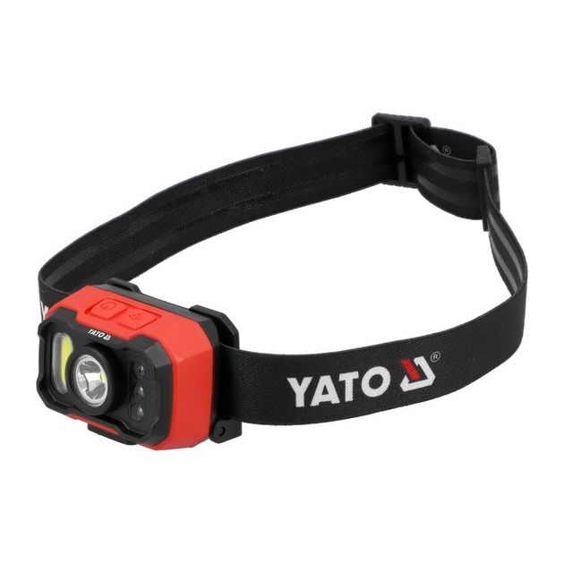 Налобный фонарь YATO 8Вт, аккумулятор Li-Po 3,7 В, 1000/500/100 Лм, YT-085942, фото  | SNABZHENIE.com.ua