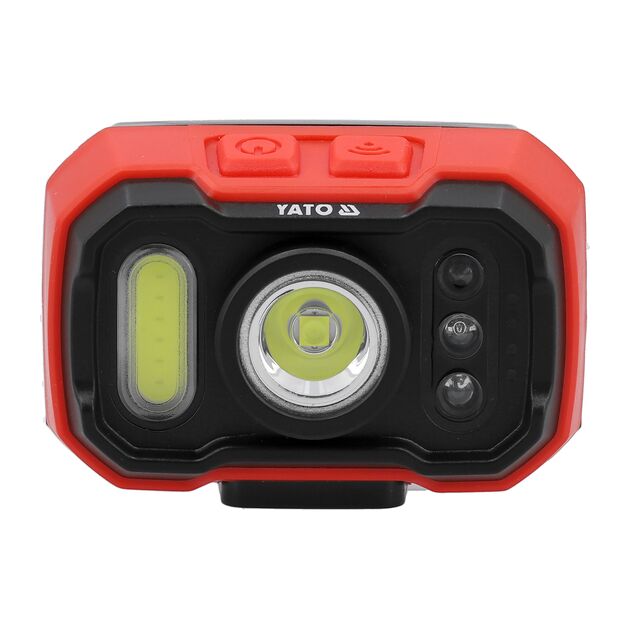 Налобный фонарь YATO 8Вт, аккумулятор Li-Po 3,7 В, 1000/500/100 Лм, YT-085942, фото  | SNABZHENIE.com.ua