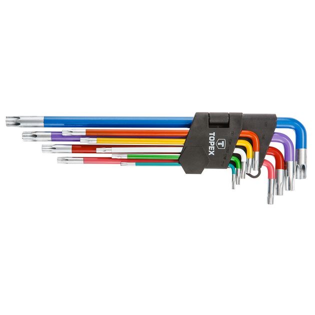 Ключі шестигранні Torx тип Т, T10-T50, набір 9 шт. TOPEX, фото  | SNABZHENIE.com.ua