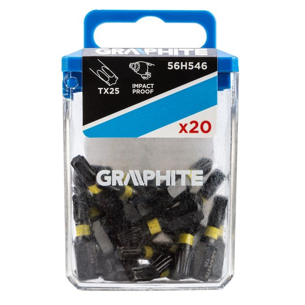 Біти ударні TX25 х 25 мм, 20 шт. GRAPHITE, фото  | SNABZHENIE.com.ua