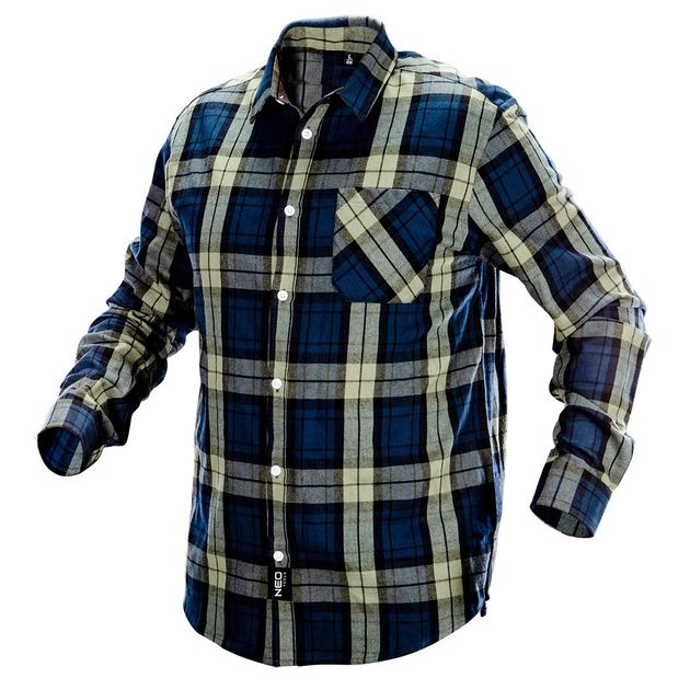 Рубашка фланелевая оливково-синяя клетка XXL NEO (81-541-XXL), фото  | SNABZHENIE.com.ua