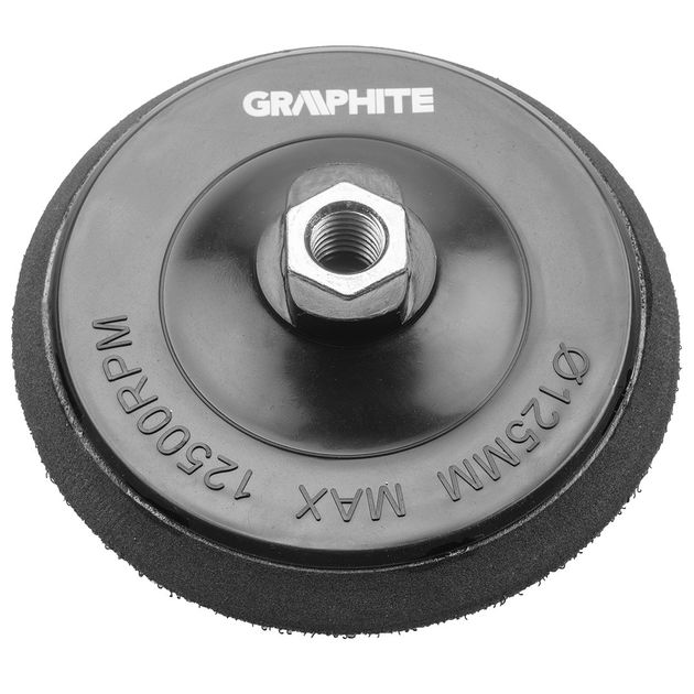 Эластичный диск на липучке 125 мм x M14 GRAPHITE (55H827), фото  | SNABZHENIE.com.ua
