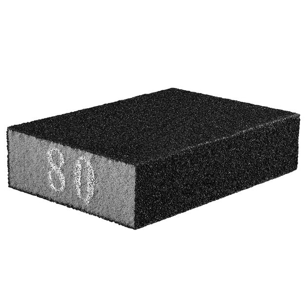 Губка наждачная K80, 70x25x100 мм, фото  | SNABZHENIE.com.ua