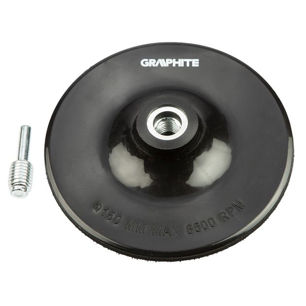 Эластичный диск на липучке 150 мм M14, хвостовик GRAPHITE (55H929), фото  | SNABZHENIE.com.ua