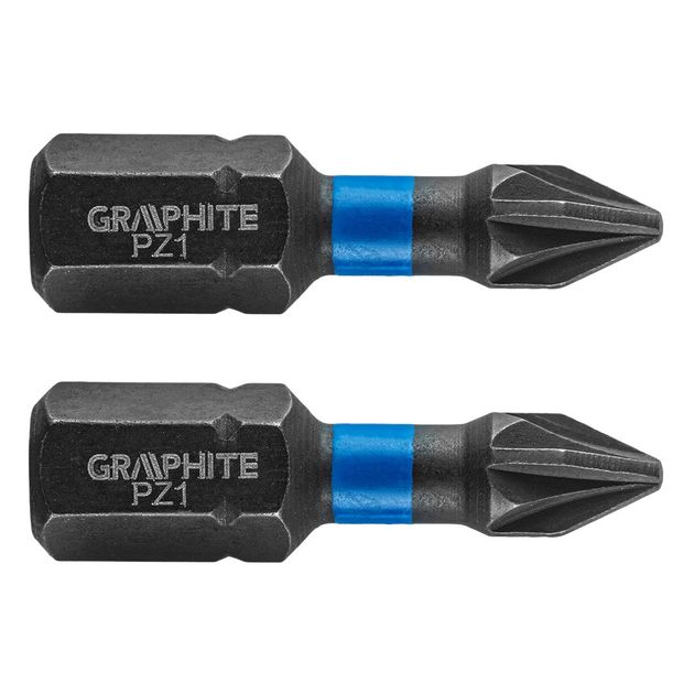 Біти ударніPZ1 x 25 мм, 2 шт. GRAPHITE, фото  | SNABZHENIE.com.ua