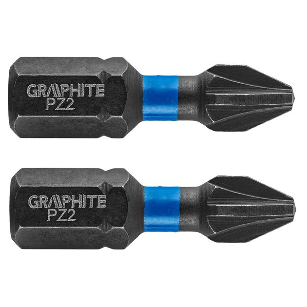 Биты ударные PZ2 25 мм, 2 шт. GRAPHITE (56H504), фото  | SNABZHENIE.com.ua
