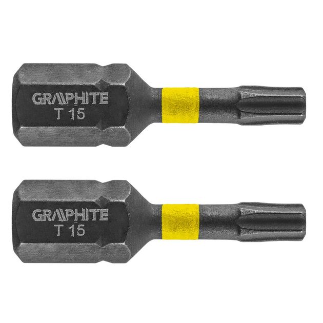 Біти ударні TX15 x 25 мм, 2 шт. GRAPHITE, фото  | SNABZHENIE.com.ua