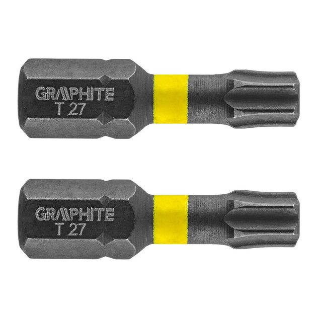 Ударные биты TX27, 25 мм, 2 шт. GRAPHITE (56H515), фото  | SNABZHENIE.com.ua