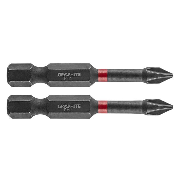 Біти ударні PH1 x 50 мм, 2 шт. GRAPHITE, фото  | SNABZHENIE.com.ua